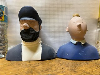 Figuras Tintin y Haddock Escayola