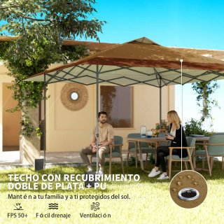 Carpa Plegable 4x4m con Bloqueo Central