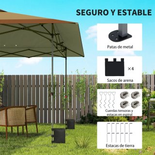 Carpa Plegable 4x4m con Bloqueo Central