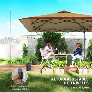 Carpa Plegable 4x4m con Bloqueo Central