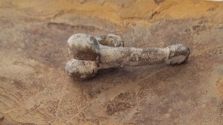 Antiguo falo romano