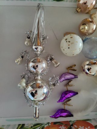 Adornos Navidad Vintage Cristal