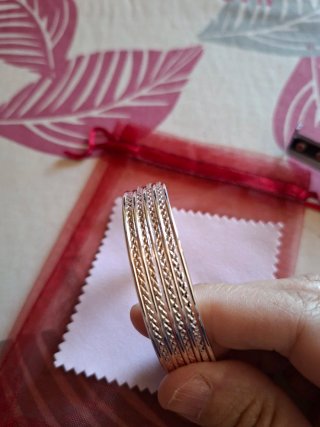 Pulsera esclava plata aros