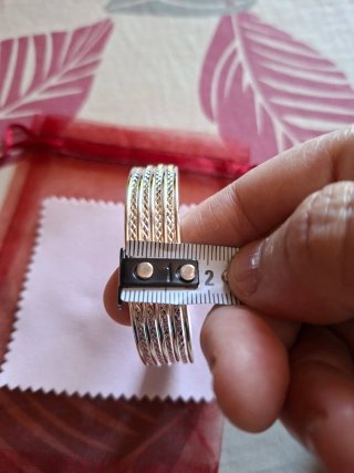 Pulsera esclava plata aros