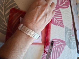 Pulsera esclava plata aros