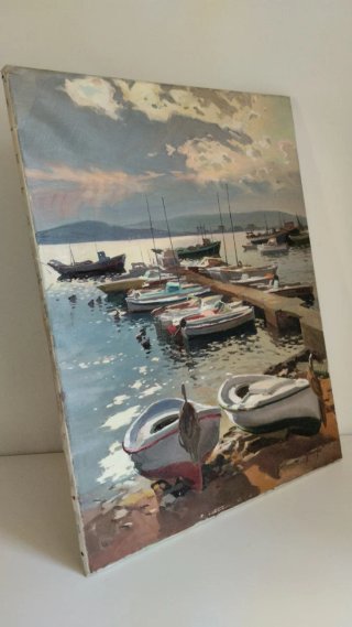 Olio su tela di Ezequiel Torroella (1921-1998)