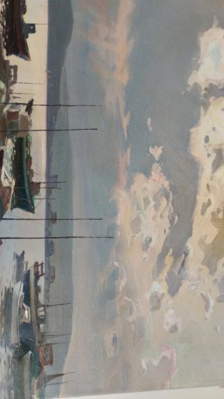 Olio su tela di Ezequiel Torroella (1921-1998)