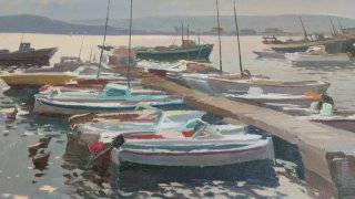 Olio su tela di Ezequiel Torroella (1921-1998)