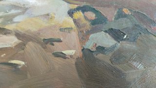 Olio su tela di Ezequiel Torroella (1921-1998)