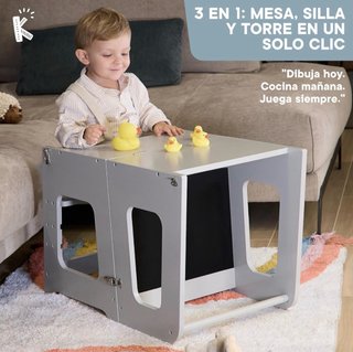 Torre Montessori Convertibile Grigia