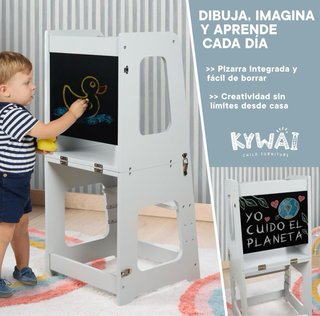 Torre Montessori Convertibile Grigia
