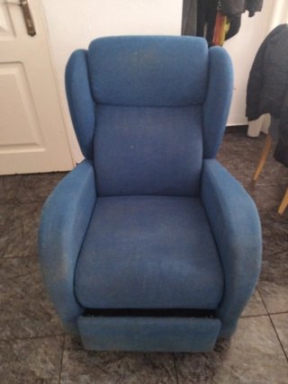 Sillón relax azul de tela
