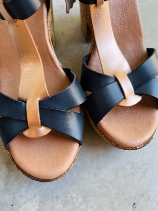 Sandalias cuña Top3 Piel Talla 37