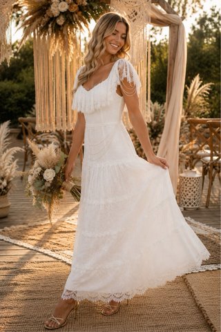 Vestido de Novia Encaje Boho