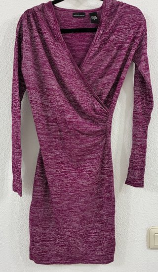 Vestido corto morado jaspeado