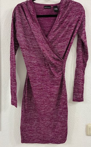 Vestido corto morado jaspeado