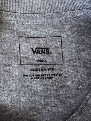 Camiseta Vans Off The Wall gris talla S