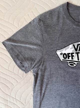 Camiseta Vans Off The Wall gris talla S