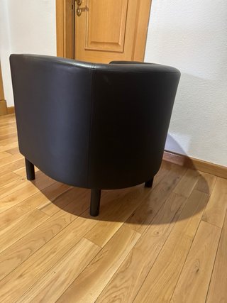 Sillón Negro Piel Ikea