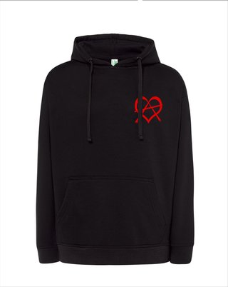 Sudadera Negra Corazón Anarka Roja
