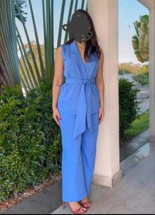 Traje dos piezas azul