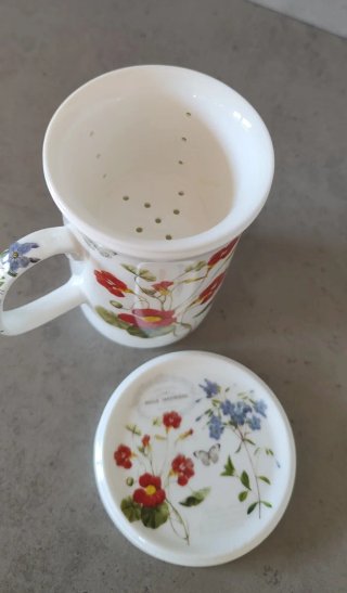 Tazza tisaniera Easy Life con decori floreali