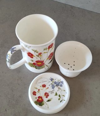 Tazza tisaniera Easy Life con decori floreali