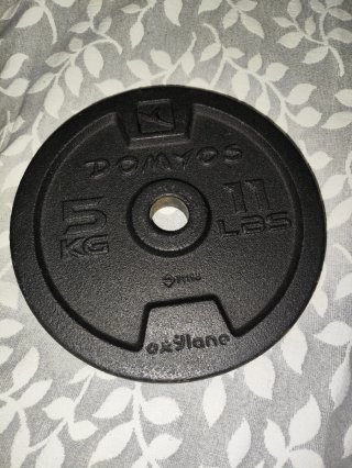 Pesas Domyos y Bodytone, banco y barra Z