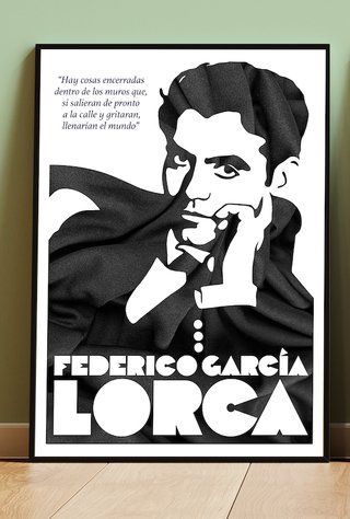 Lote 2 Cuadros Láminas A4 Federico García Lorca