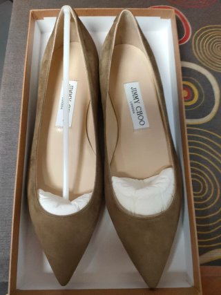 Zapatos de tacón bajo Jimmy Choo ante