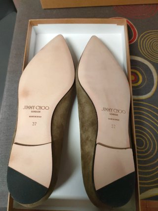 Zapatos de tacón bajo Jimmy Choo ante