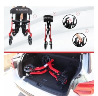 Andador Plegable Movilidad Rojo