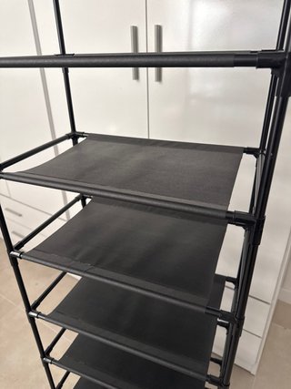 Estantería Zapatero Negra 7 Niveles