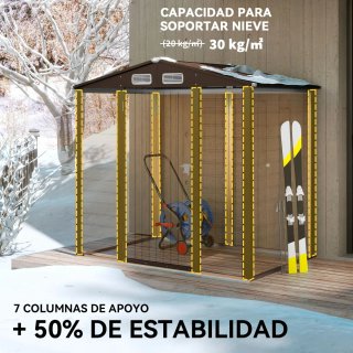 Caseta Jardín Metálica 190x131x188 cm