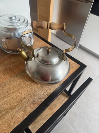 Cafetera Acero Inoxidable Mango Madera