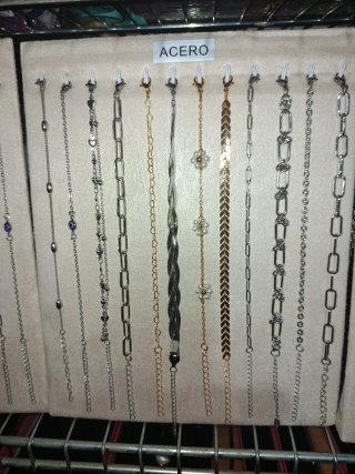 Lote de pulseras de acero inoxidable