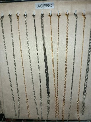 Lote de pulseras de acero inoxidable