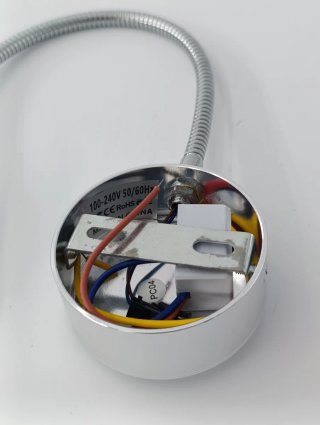 Lámpara LED lectura flexible plata
