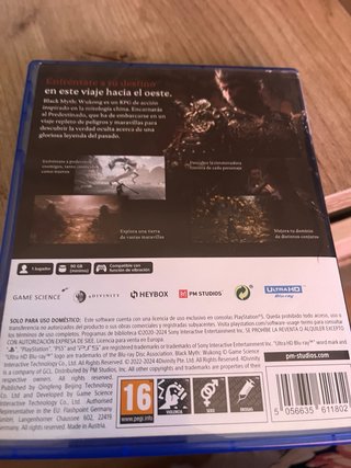 Caja Videojuego PS5 Black Myth Wukon solo la caja!