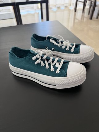 Zapatillas Converse lona azul turquesa