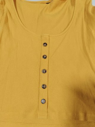 Top corto manga larga talla L