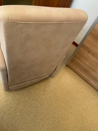 Butaca beige tela