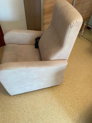 Butaca beige tela