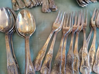 Cubertería Plata 800 Antigua 76 Piezas