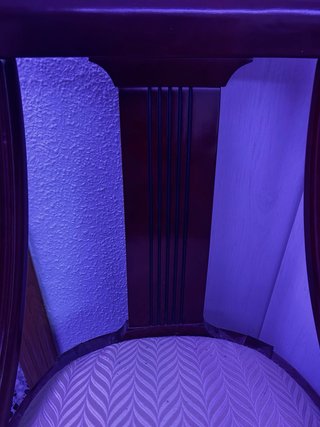 Sillas de comedor de madera y tela