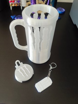 Copo Monster Nome Personalizável + Abridor + Tampa