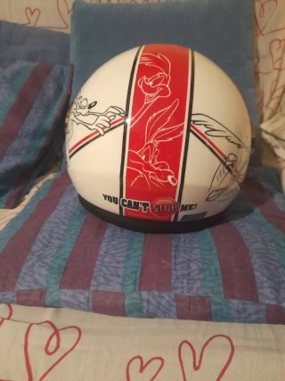 Casco Jet Axo Talla XL Blanco/Rojo