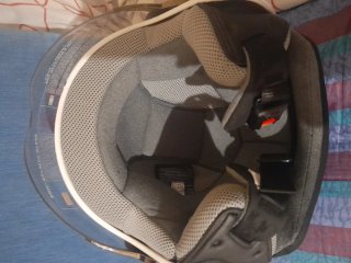 Casco Jet Axo Talla XL Blanco/Rojo