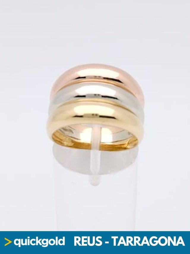 040-01-00660 ANILLO ORO 18k BANDAS T17