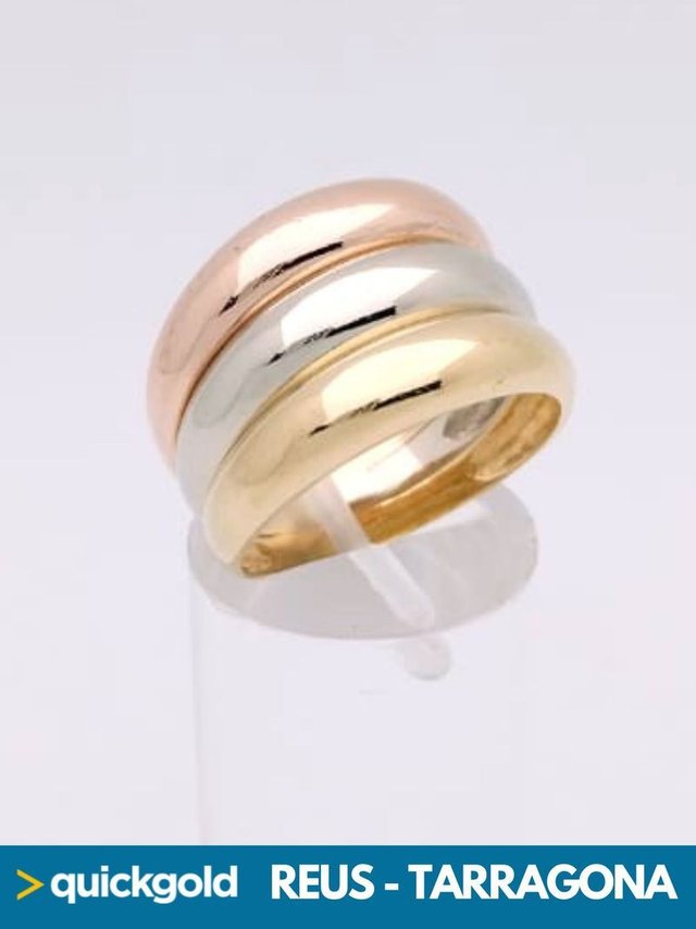040-01-00660 ANILLO ORO 18k BANDAS T17